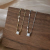 Wholesale Minimalist Geometric S925 Sterling Silver Necklace With Zircon Pendant For Women