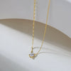 Wholesale Minimalist Geometric S925 Sterling Silver Necklace With Zircon Pendant For Women