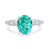 Wholesale Minimalist Geometric S925 Sterling Silver Ring For Women With Simulation Gemstone And High Carbon Diamond