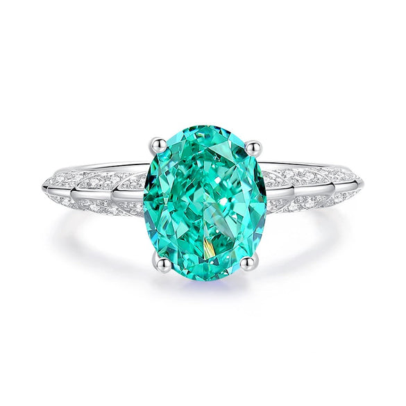 Wholesale Minimalist Geometric S925 Sterling Silver Ring For Women With Simulation Gemstone And High Carbon Diamond
