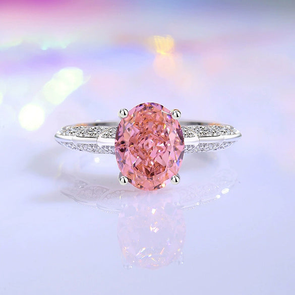 Wholesale Minimalist Geometric S925 Sterling Silver Ring For Women With Simulation Gemstone And High Carbon Diamond
