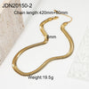 Wholesale Minimalist Geometric Stainless Steel And Titanium Steel Necklace For Women With Electroplating