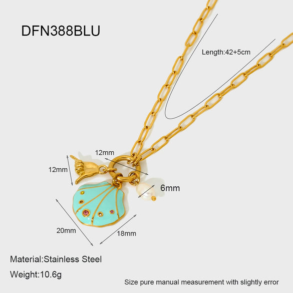 Wholesale Minimalist Geometric Stainless Steel Cross Chain 18K Gold Plated Waterproof Pendant Necklace For Women