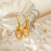 Wholesale Minimalist Geometric Stainless Steel Earrings With Electroplating