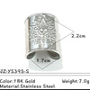 Wholesale Minimalist Geometric Stainless Steel Electroplated Open Ring For Unisex