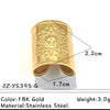 Wholesale Minimalist Geometric Stainless Steel Electroplated Open Ring For Unisex