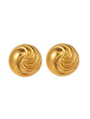 Wholesale Minimalist Geometric Stainless Steel Electroplated Oshaped Earrings For Women