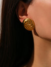 Wholesale Minimalist Geometric Stainless Steel Electroplated Oshaped Earrings For Women
