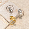 Wholesale Minimalist Geometric Stainless Steel Electroplated Unisex Open Ring Jewelry Accessory