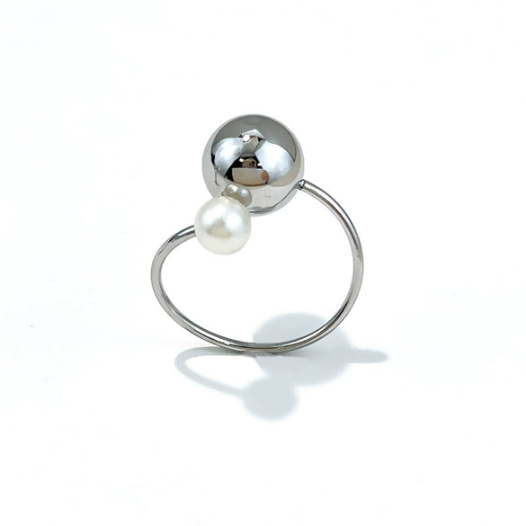Wholesale Minimalist Geometric Stainless Steel Electroplated Unisex Open Ring Jewelry Accessory