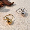 Wholesale Minimalist Geometric Stainless Steel Electroplated Unisex Open Ring Jewelry Accessory