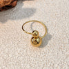 Wholesale Minimalist Geometric Stainless Steel Electroplated Unisex Open Ring Jewelry Accessory