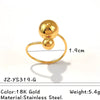 Wholesale Minimalist Geometric Stainless Steel Electroplated Unisex Open Ring Jewelry Accessory