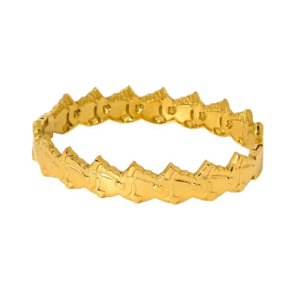 Wholesale Minimalist Geometric Stainless Steel Goldplated Bracelet For Women