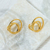 Wholesale Minimalist Geometric Stainless Steel Goldplated Ring
