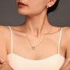Wholesale Minimalist Geometric Stainless Steel Heartshaped Zircon Pendant Necklace And Bracelet Jewelry For Women With Electroplating