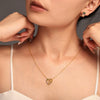 Wholesale Minimalist Geometric Stainless Steel Heartshaped Zircon Pendant Necklace And Bracelet Jewelry For Women With Electroplating
