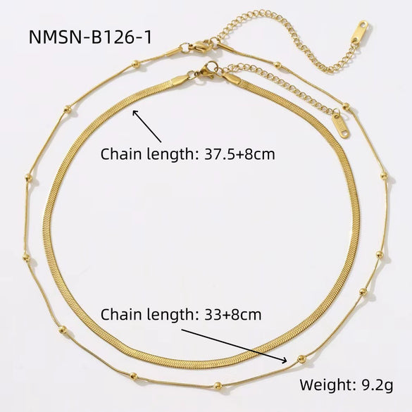 Wholesale Minimalist Geometric Stainless Steel 18K Gold Plated Electroplated Women's Clavicle Necklace