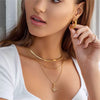 Wholesale Minimalist Geometric Stainless Steel 18K Gold Plated Electroplated Women's Clavicle Necklace