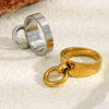 Wholesale Minimalist Geometric Stainless Steel 18K Goldplated Women's Ring Jewelry
