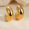 Wholesale Minimalist Geometric Stainless Steel Ushaped Electroplated Earrings For Women