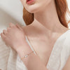 Wholesale Minimalist Geometric 925 Sterling Silver Freshwater Cultured Pearl Bracelet With 14K Gold Plating Jewelry