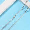 Wholesale Minimalist Geometric 925 Sterling Silver Round Snake Chain Necklace With Electroplating