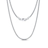 Wholesale Minimalist Geometric 925 Sterling Silver Round Snake Chain Necklace With Electroplating