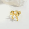 Wholesale Minimalist Geometric Tie Pattern Copper Ring For Women