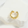 Wholesale Minimalist Geometric Tie Pattern Copper Ring For Women
