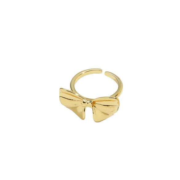Wholesale Minimalist Geometric Tie Pattern Copper Ring For Women