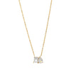 Wholesale Minimalist Geometric Titanium Steel Birthstone Horse Eye Pendant O Word Chain Necklace With Electroplating