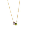 Wholesale Minimalist Geometric Titanium Steel Birthstone Horse Eye Pendant O Word Chain Necklace With Electroplating