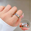 Wholesale Minimalist Geometric Titanium Steel Crown Pattern Polished Bungee Ring For Unisex
