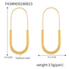 Wholesale Minimalist Geometric 316L Stainless Steel Earrings With Golden Pinshaped Ear Hook Electroplated 18K True Gold For Women