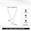 Wholesale Minimalist Geometric Titanium Steel Electroplated Calendering Chain Pearl Necklace For Women