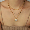 Wholesale Minimalist Geometric Titanium Steel Gold Plated Pendant Necklace For Women