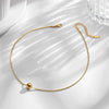 Wholesale Minimalist Geometric Titanium Steel Goldplated Women's Box Chain Necklace