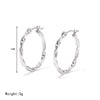 Wholesale Minimalist Geometric Titanium Steel Hoop Earrings With Electroplating Unisex Style