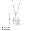 Wholesale Minimalist Geometric Titanium Steel Necklace With Box Chain And Pendant Electroplated Design For Women
