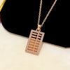 Wholesale Minimalist Geometric Titanium Steel Oshaped Chain Necklace With Diamond Design For Women