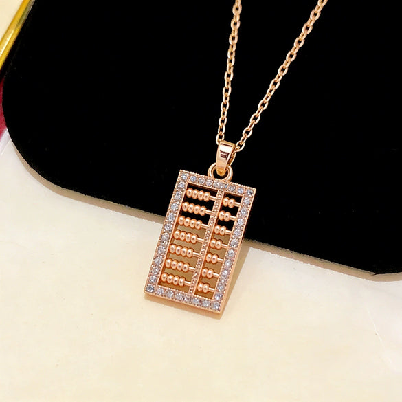 Wholesale Minimalist Geometric Titanium Steel Oshaped Chain Necklace With Diamond Design For Women