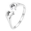 Wholesale Minimalist Heart Shape Copper Ring With Electroplating For Female