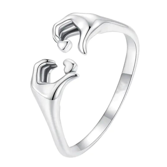 Wholesale Minimalist Heart Shape Copper Ring With Electroplating For Female
