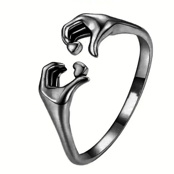 Wholesale Minimalist Heart Shape Copper Ring With Electroplating For Female