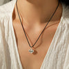 Wholesale Minimalist Heart Shape 925 Sterling Silver Pendant Clavicle Chain For Women With Diamond Design