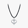 Wholesale Minimalist Heart Shape 925 Sterling Silver Pendant Clavicle Chain For Women With Diamond Design