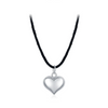 Wholesale Minimalist Heart Shape 925 Sterling Silver Pendant Clavicle Chain For Women With Diamond Design