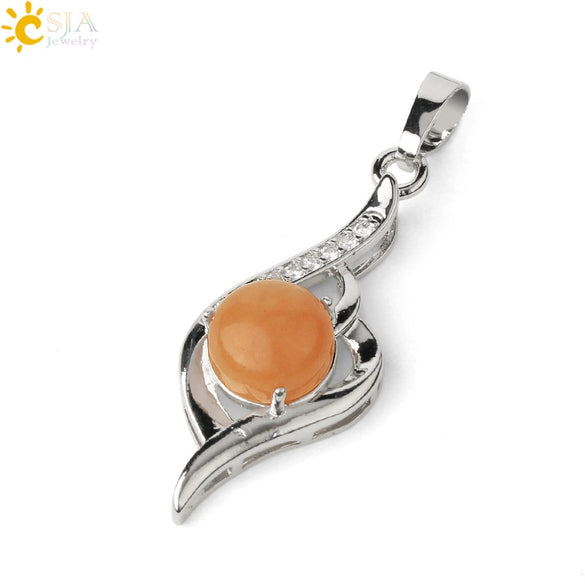 Wholesale Minimalist Heart Shaped Natural Crystal Stone And Zircon Silver Clavicle Pendant Necklace