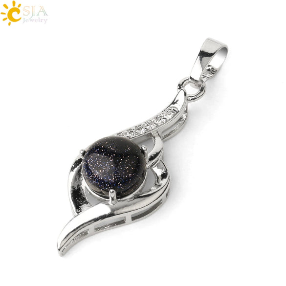 Wholesale Minimalist Heart Shaped Natural Crystal Stone And Zircon Silver Clavicle Pendant Necklace